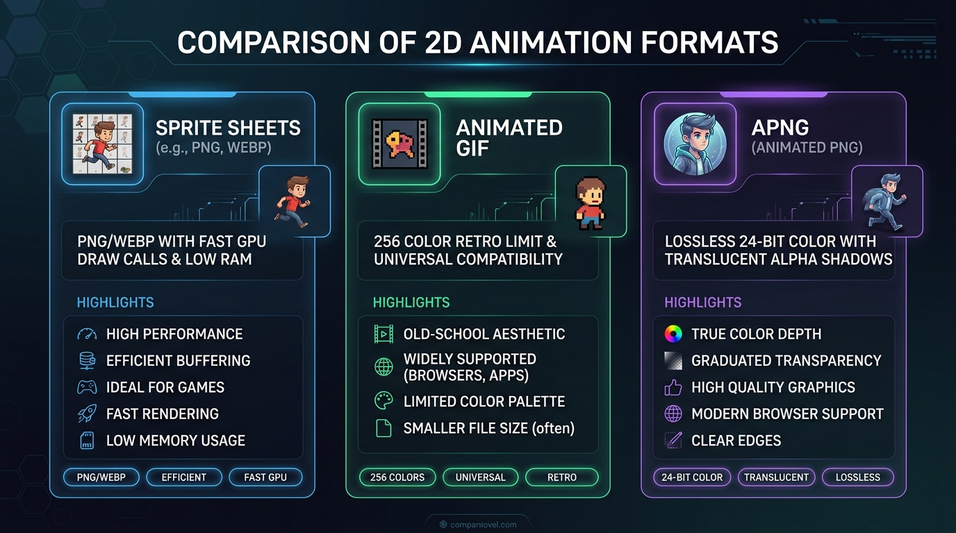 Sprite Sheets vs. Animated GIFs vs. APNG: Which Should You Use?