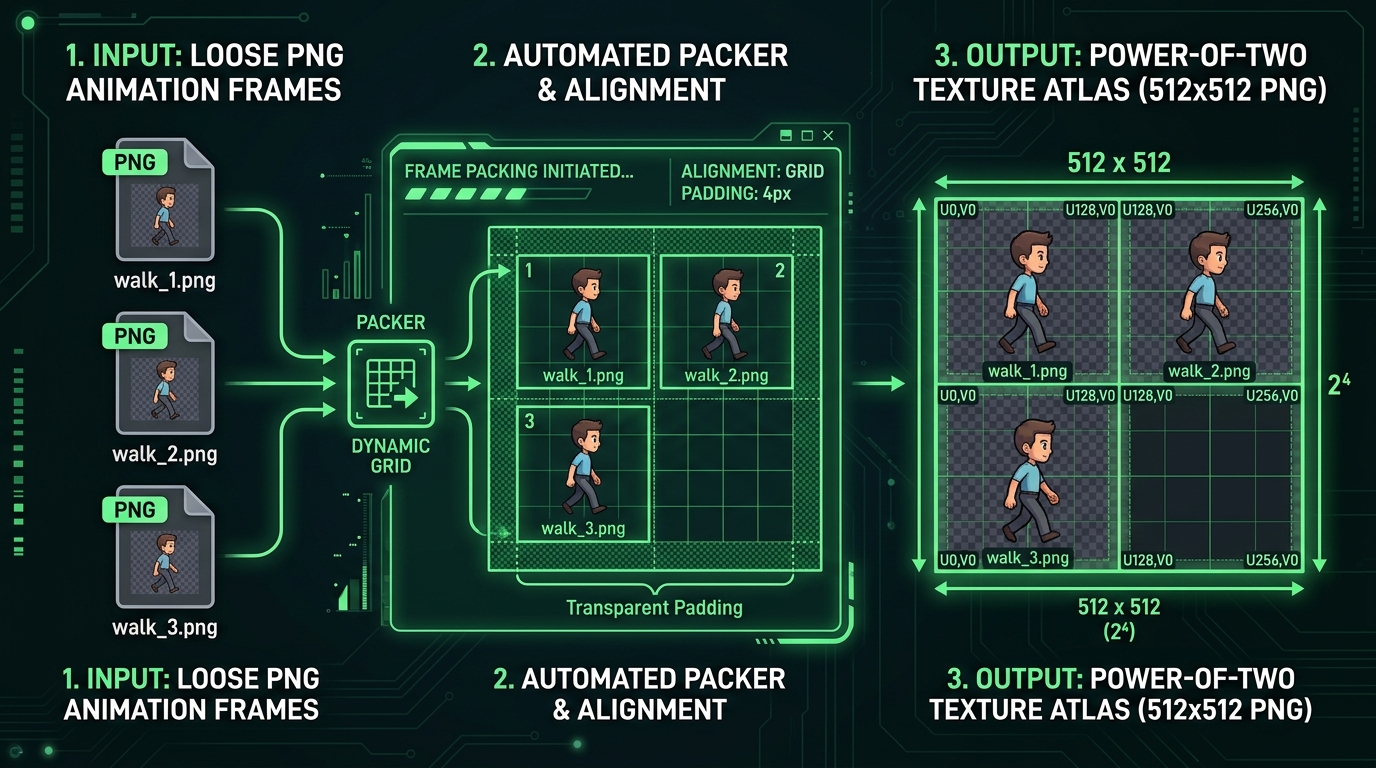 How to Build a Custom Sprite Sheet from Individual PNG Frames